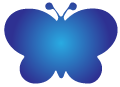 dark blue butterfly icon
