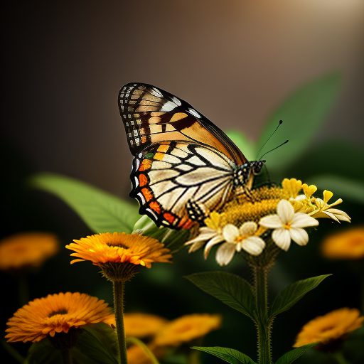 butterfly orange flowers